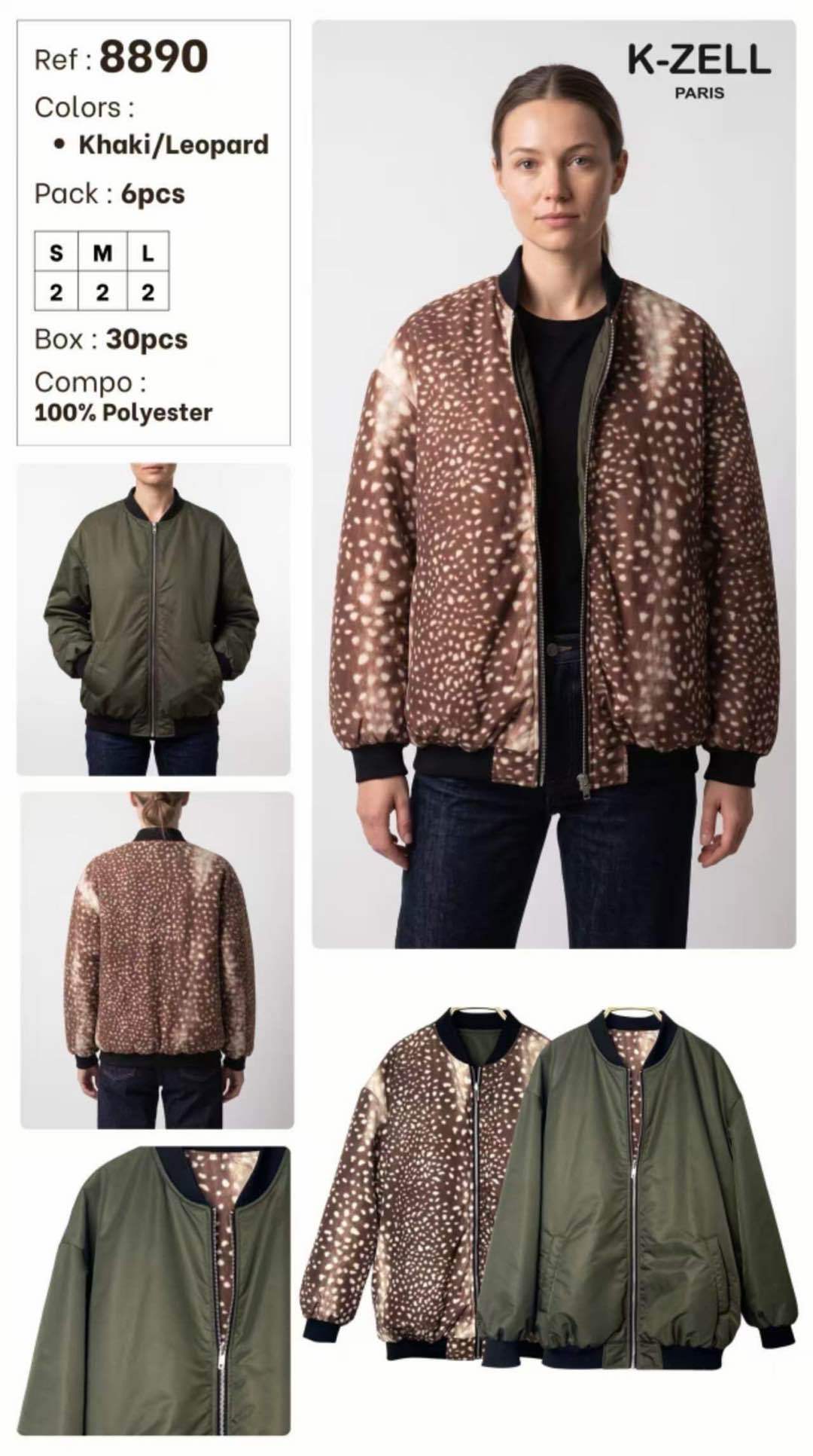 Kurtka Oversize Bomber Zwierzęcy Wzór