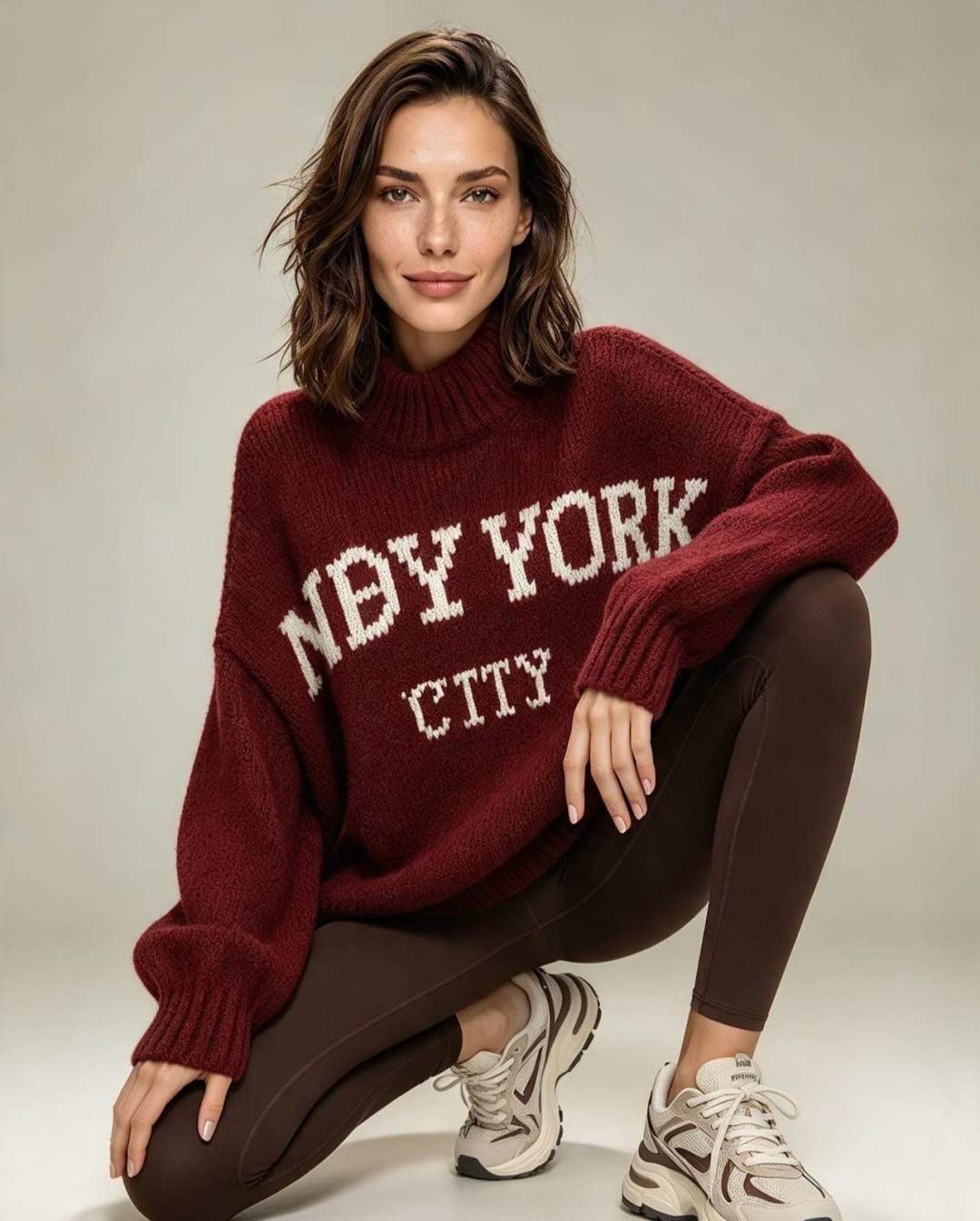 Sweter Oversize z Napisem