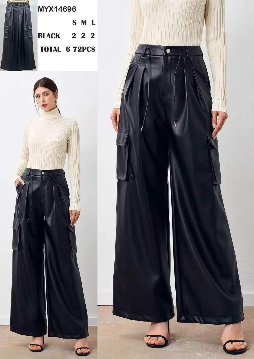 Spodnie Wide Leg z Plisami