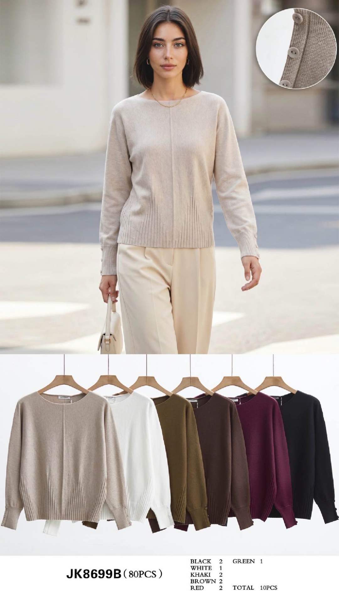 Sweter Ozdobne Guziki