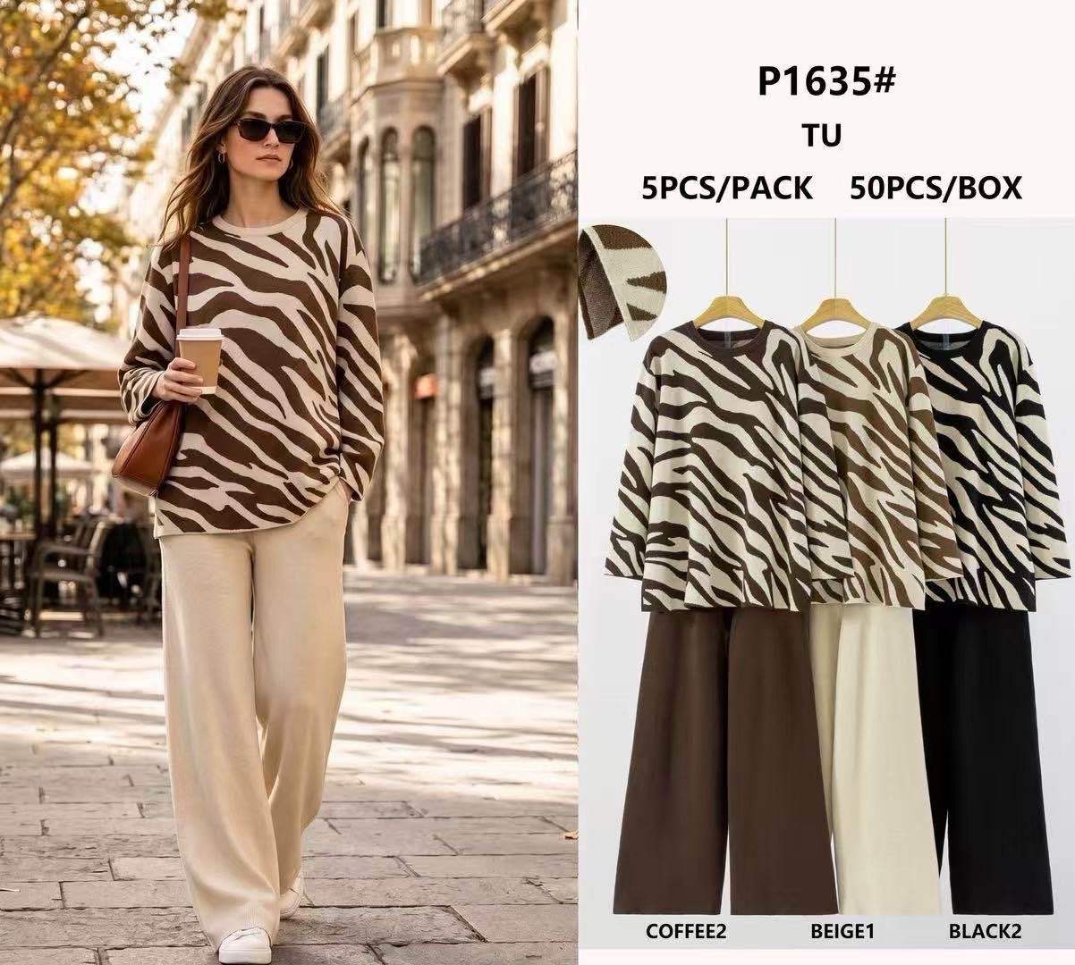 Sweter Luźny Zebra