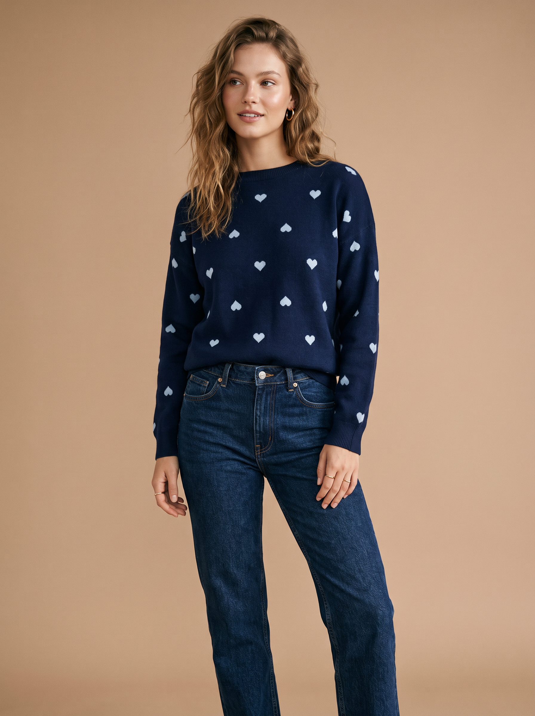 Sweter z geometrycznym wzorem