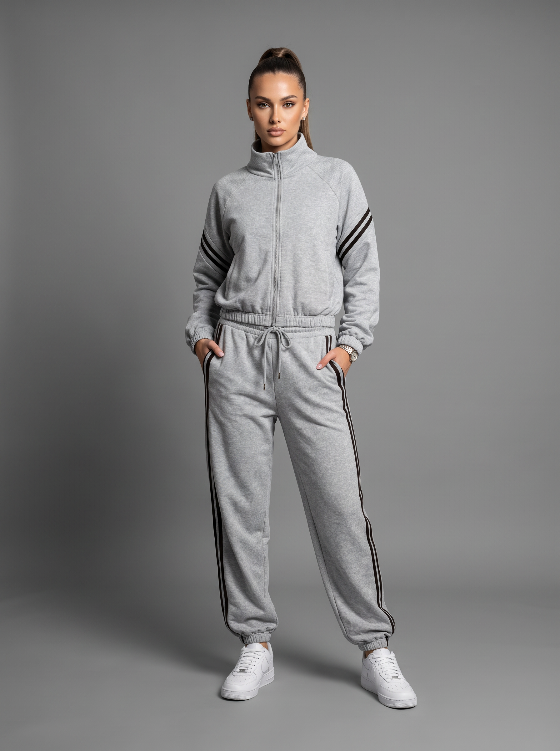 Spodnie Joggery Wysoki Stan