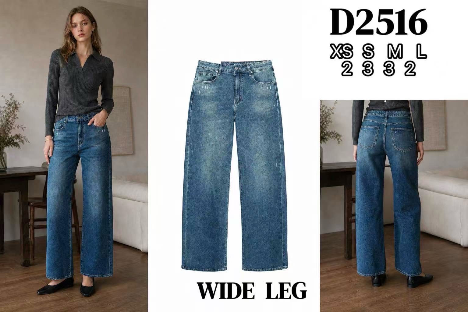 Spodnie Wide Leg High