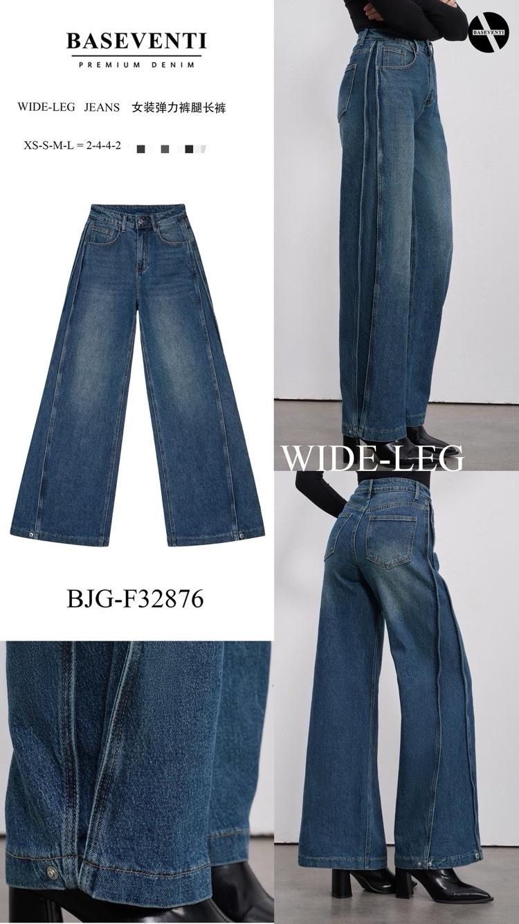 Spodnie Wide Leg Wysoki Stan