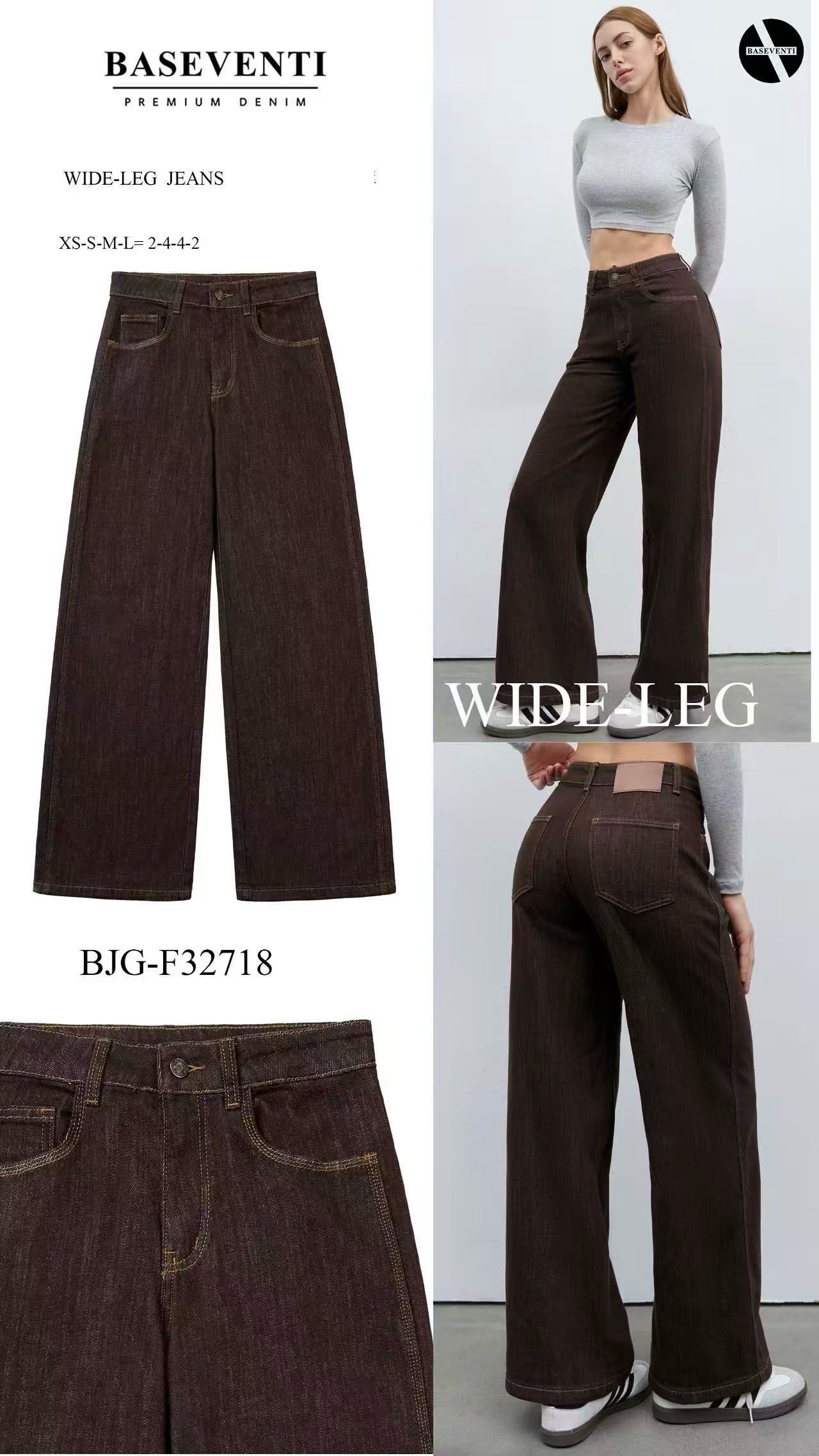 Spodnie Jeans Regular Wide-Leg