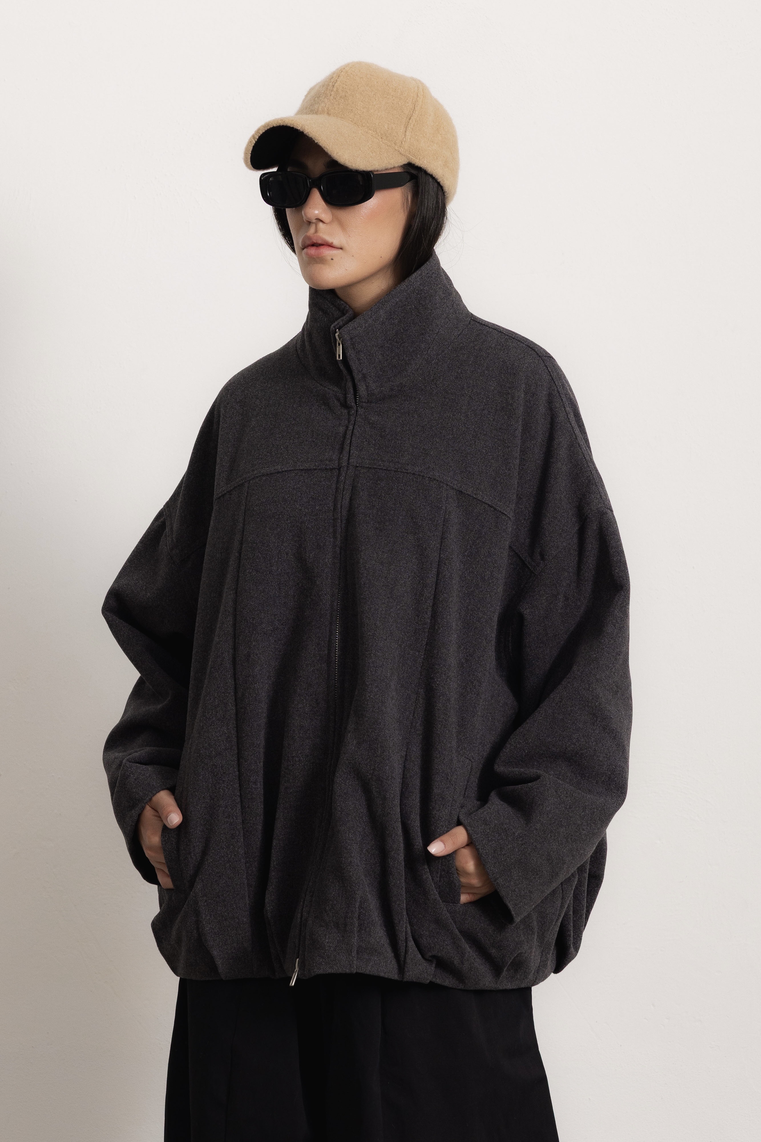Kurtka Oversize z Półgolfem