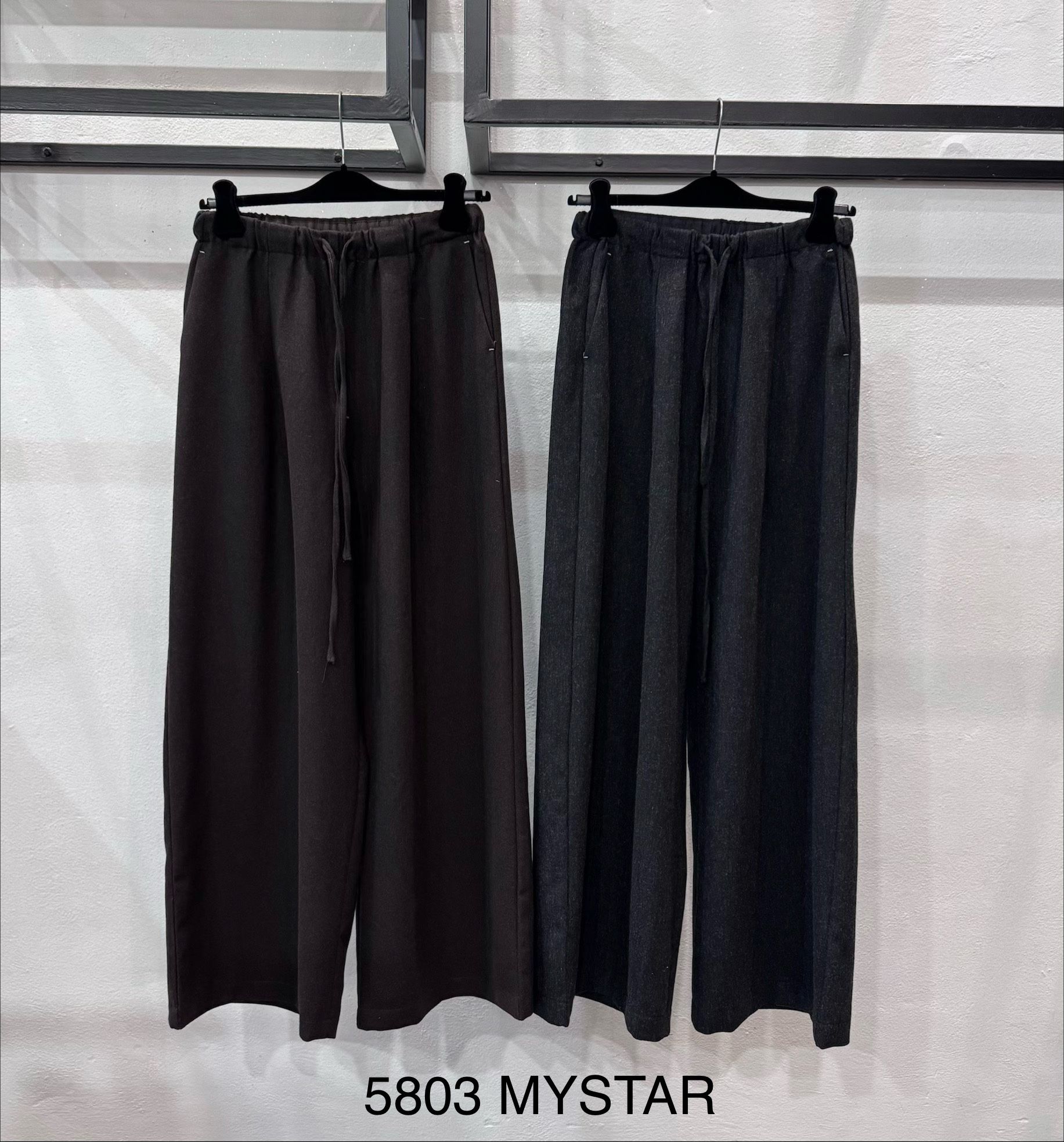 Spodnie Wide Leg z Troczkami
