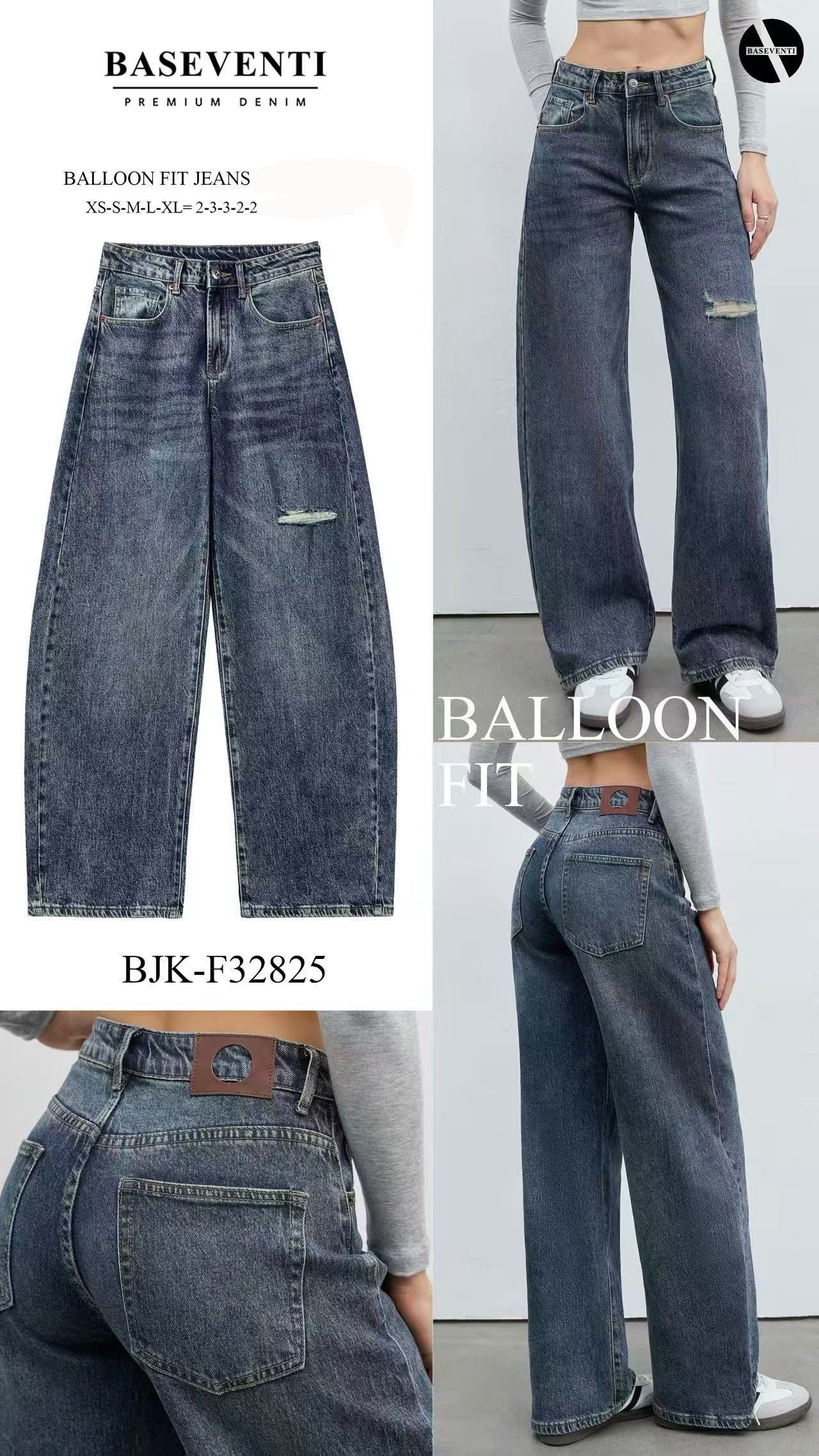 Spodnie Balloon Fit z Wysokim Stanem