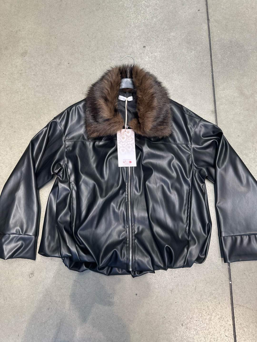 Kurtka Oversize z Kołnierzykiem