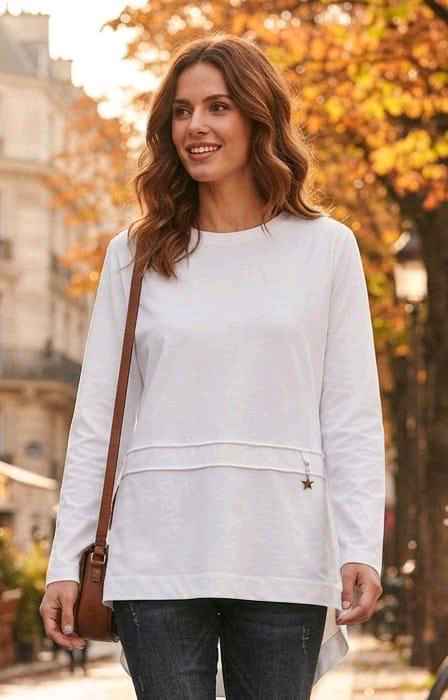 Bluzka longsleeve z trokami