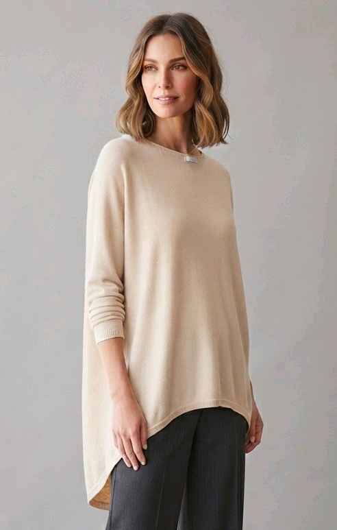 Sweter Luźny Wydłużony Hi-Lo