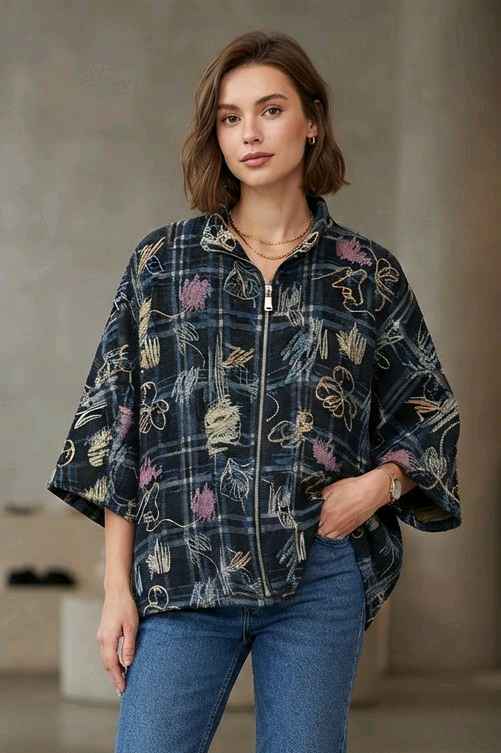 Kurtka Oversize Paisley 3/4