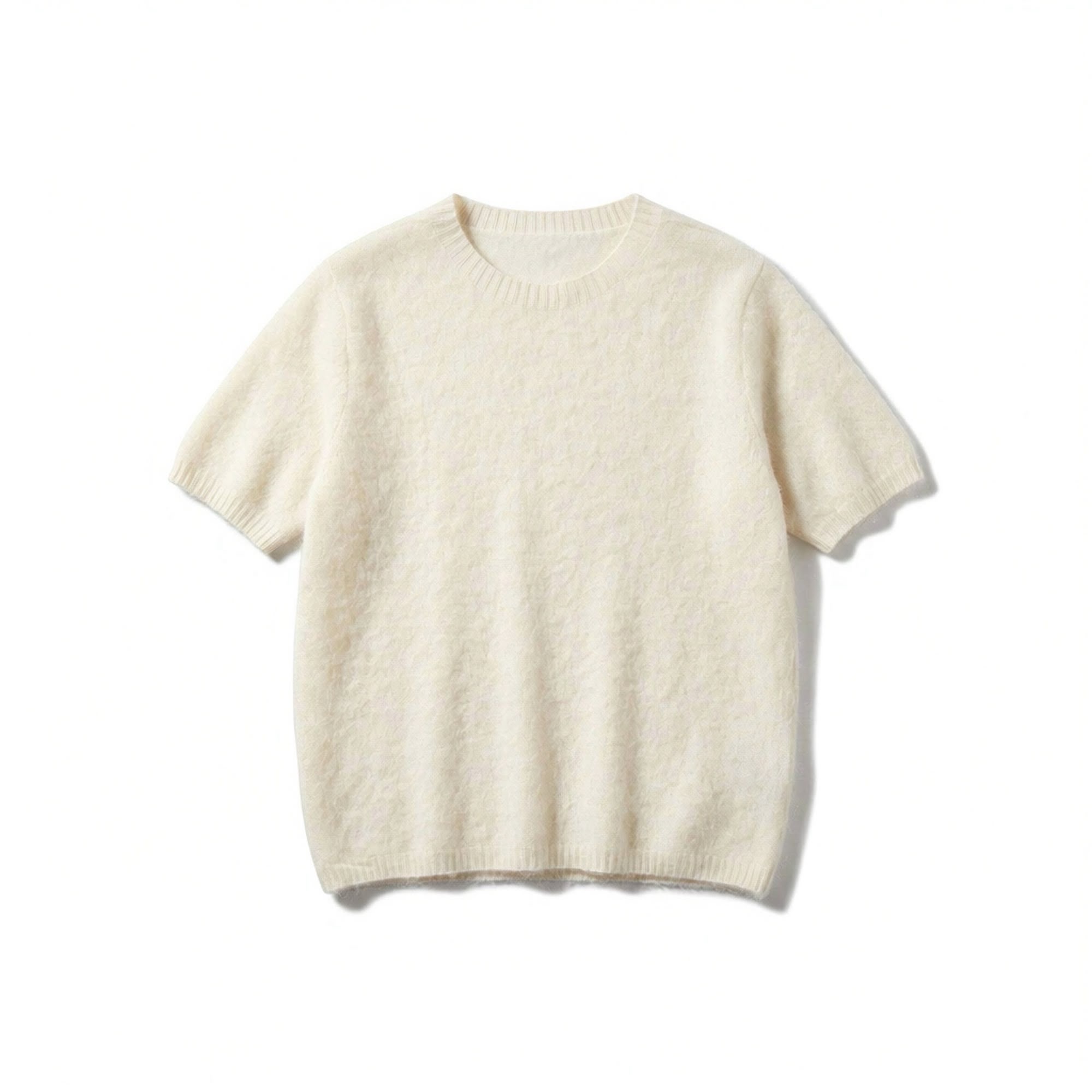 Sweter Krótki Okrągły Dekolt