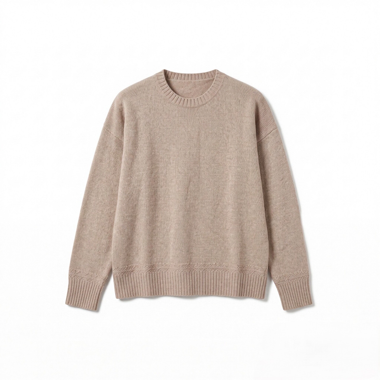 Sweter Oversize Okrągły Dekolt