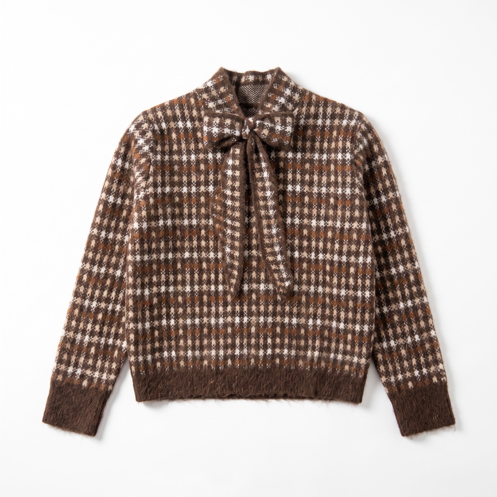 Sweter z Kołnierzykiem i Kokardą
