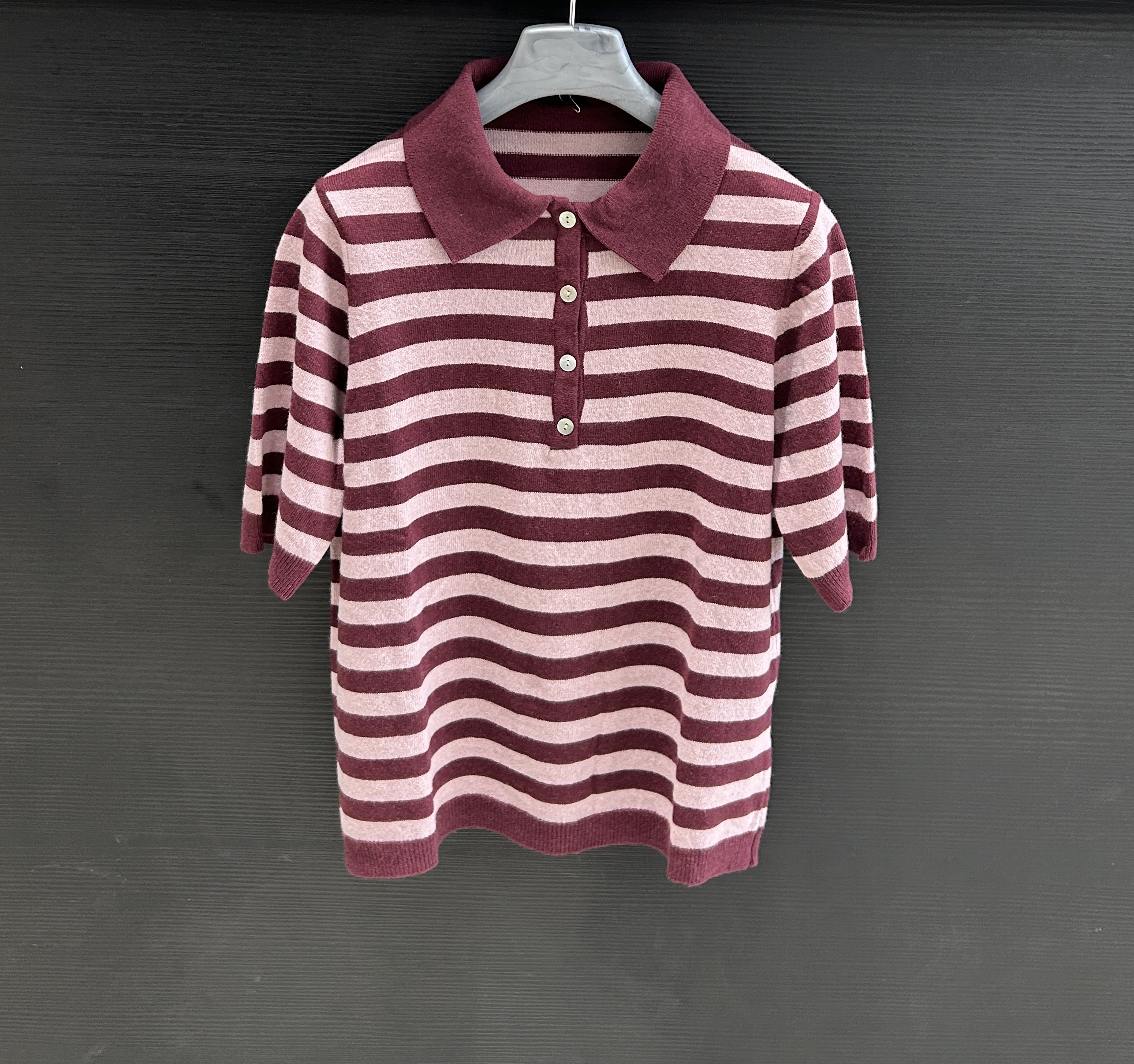 Sweter Polo w Paski