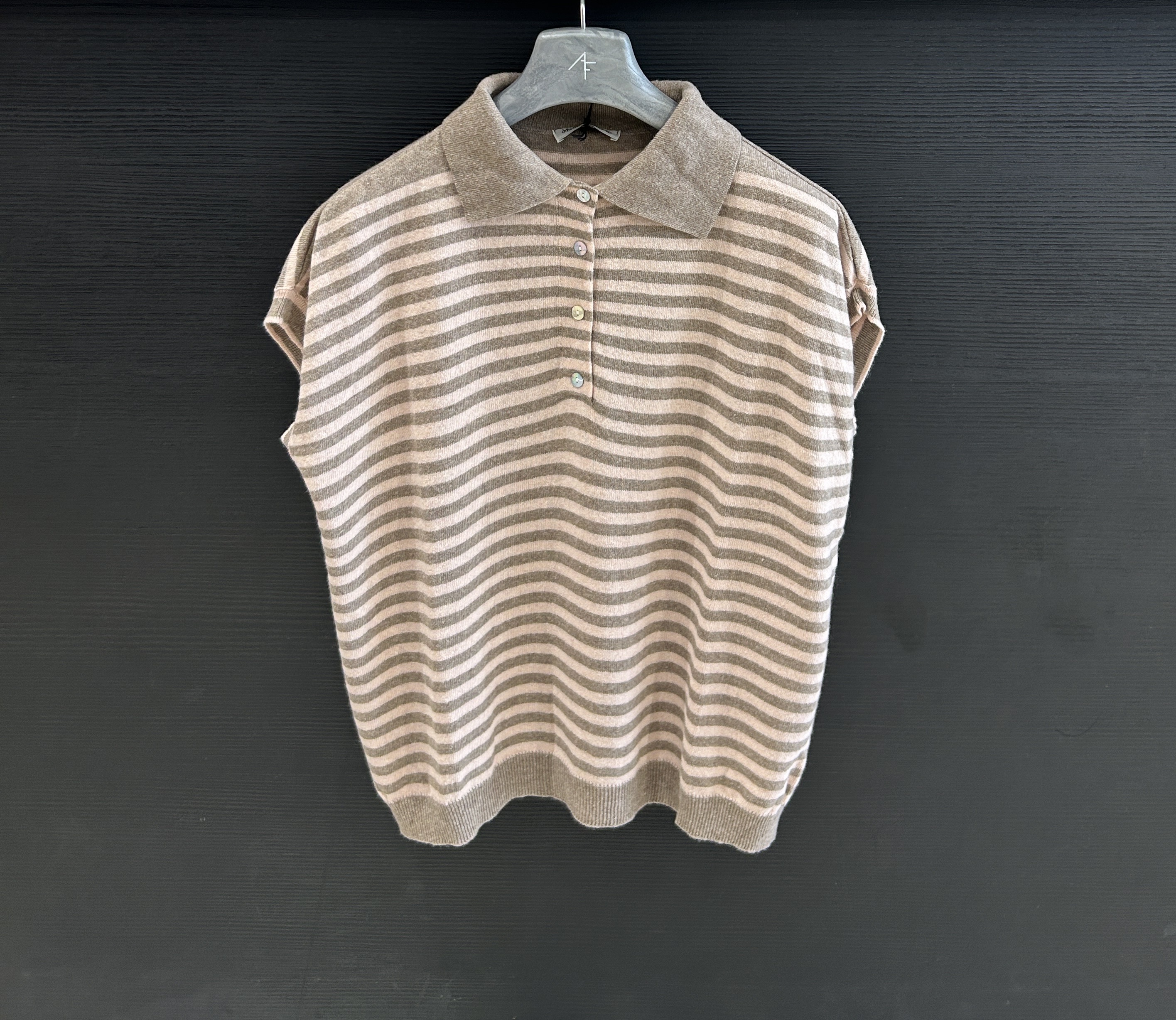 Sweter Polo w Paski