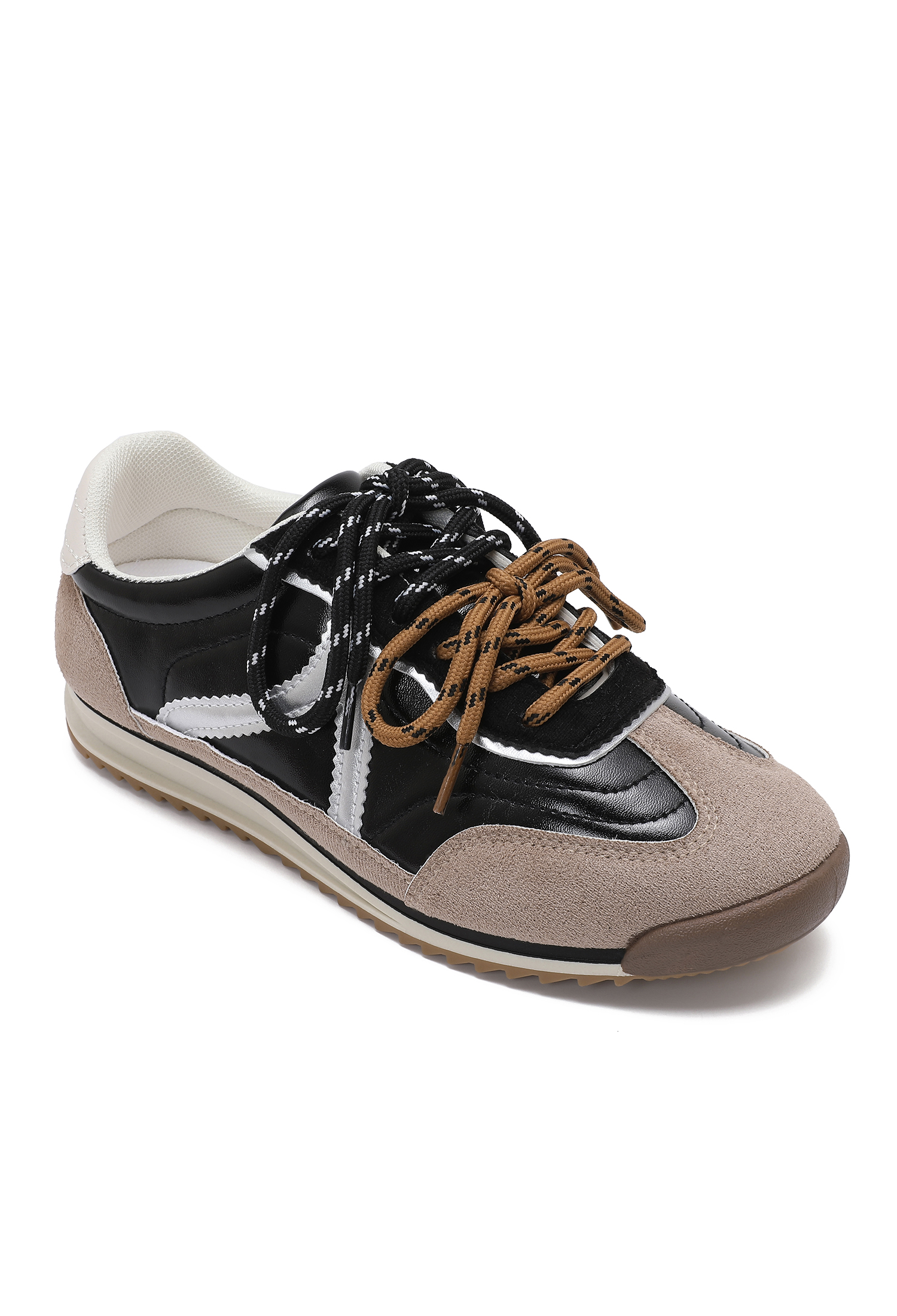 Sneakersy Retro Zamszowe Wstawki