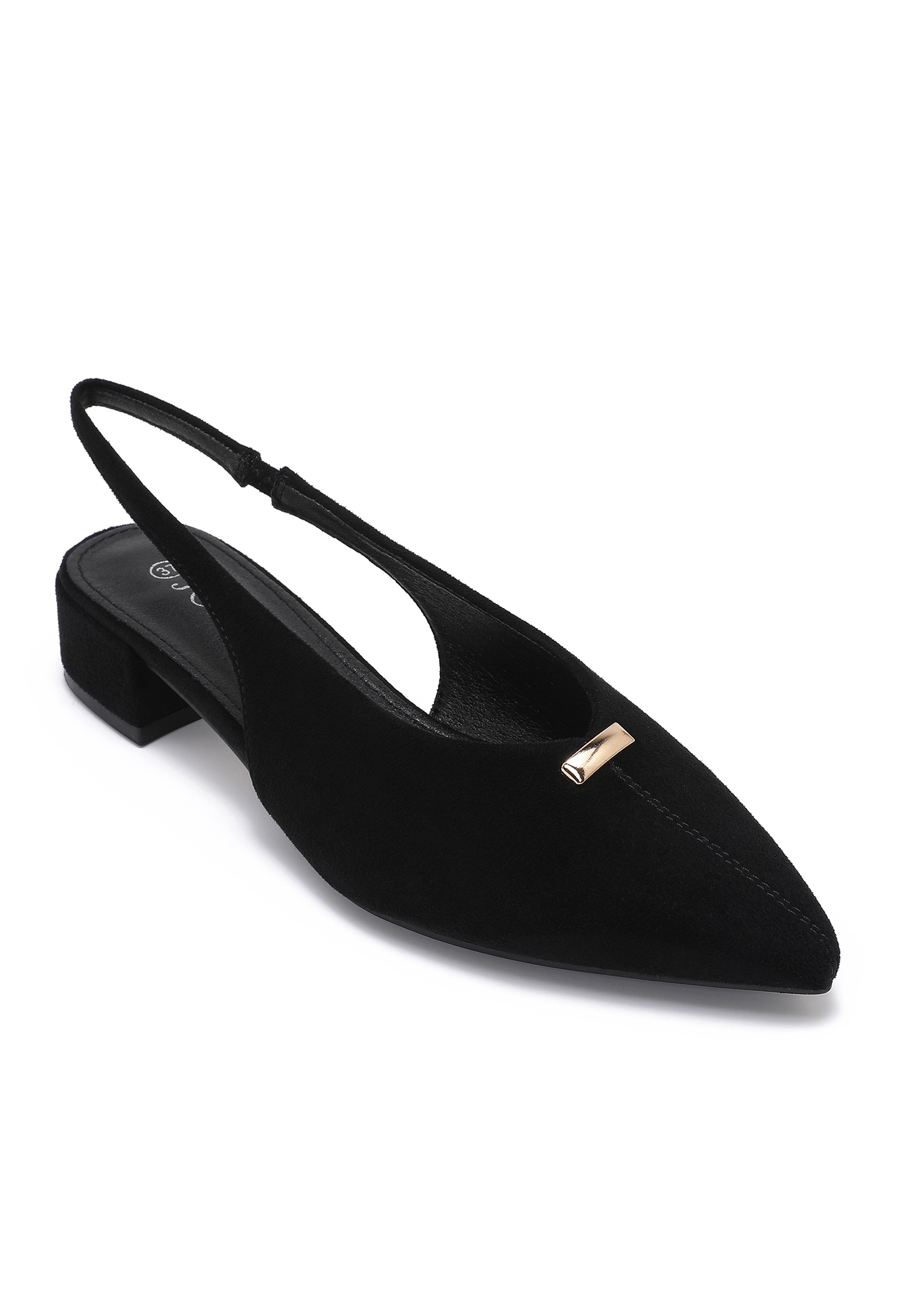 Czółenka Slingback z Ozdobą