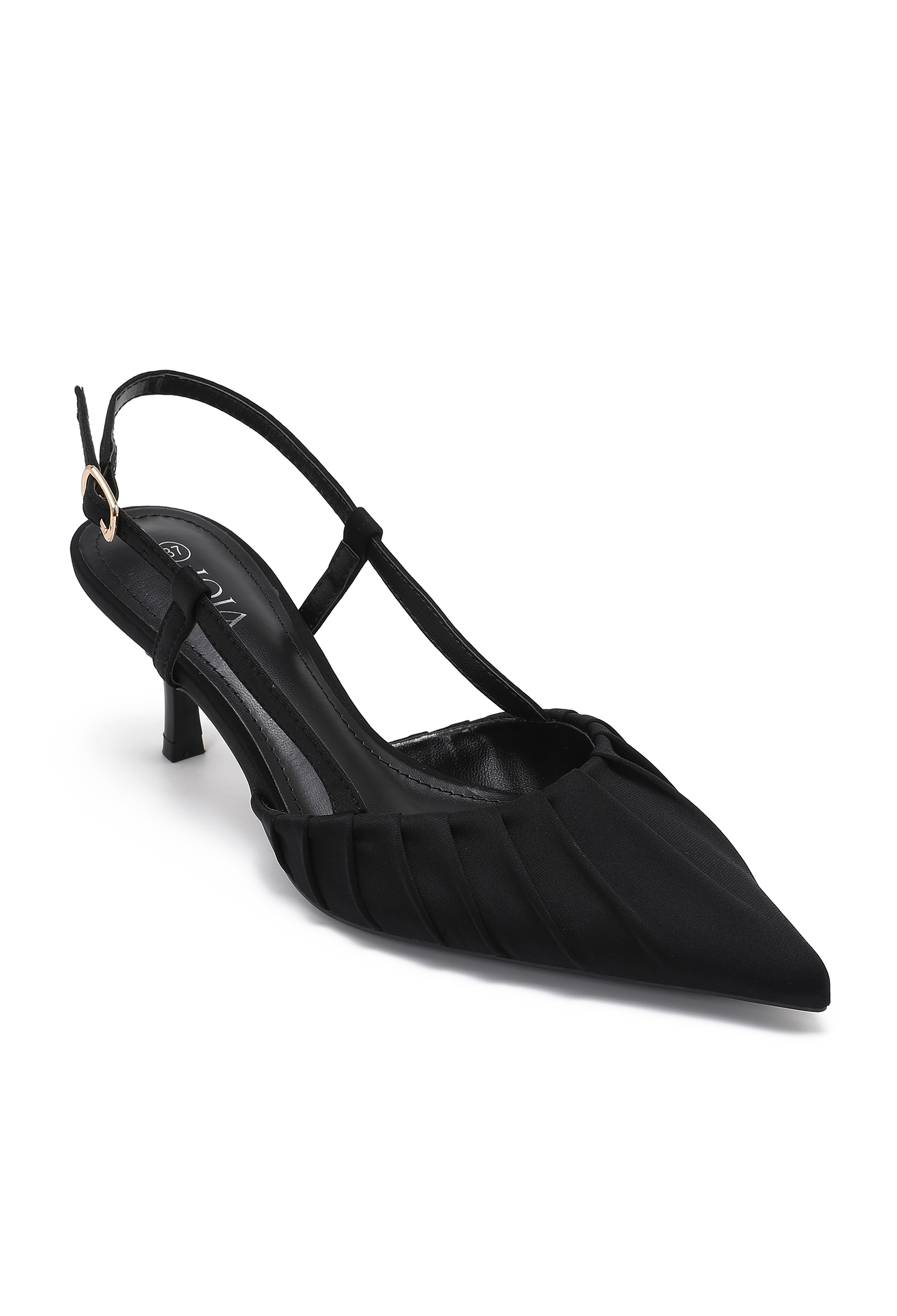 Czółenka Slingback Marszczone