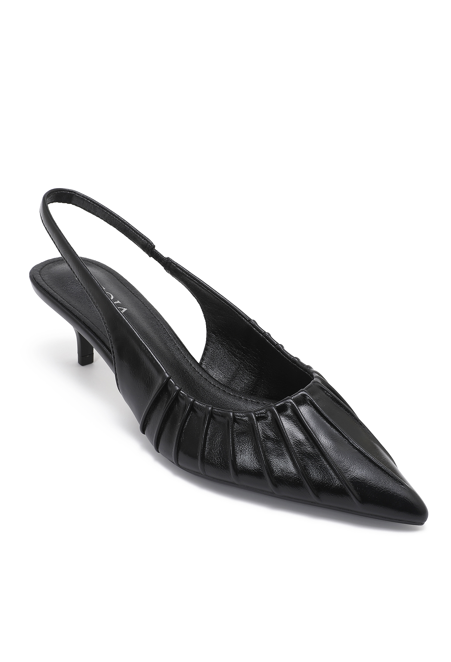 Czółenka Slingback Ze Marszczeniem
