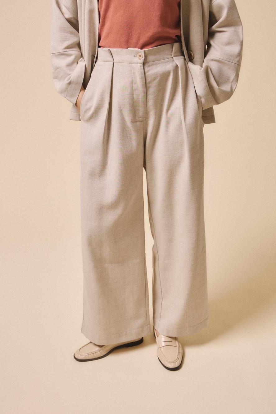Spodnie Wide Leg z Plisami