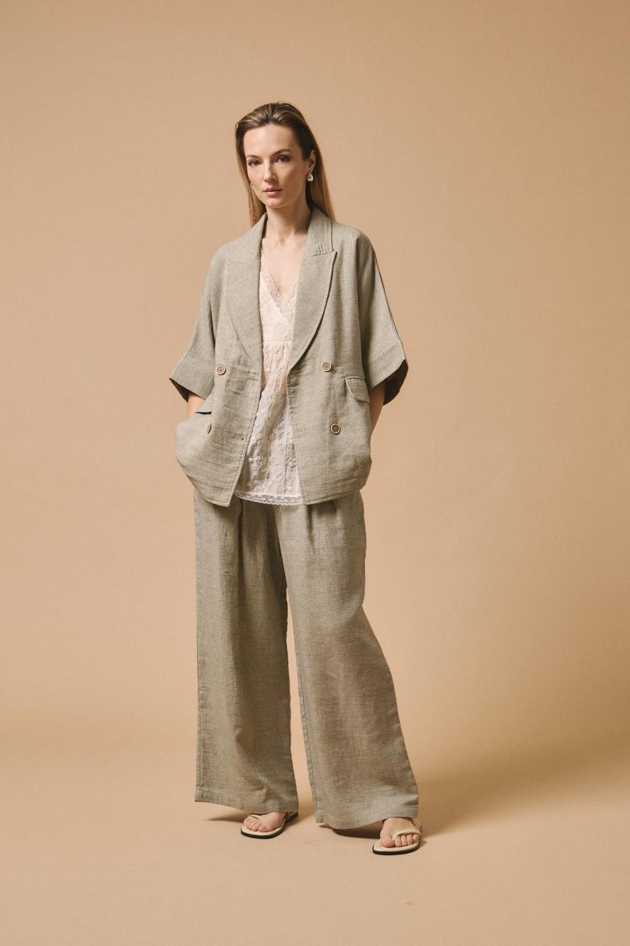 Spodnie Wide Leg z Plisami