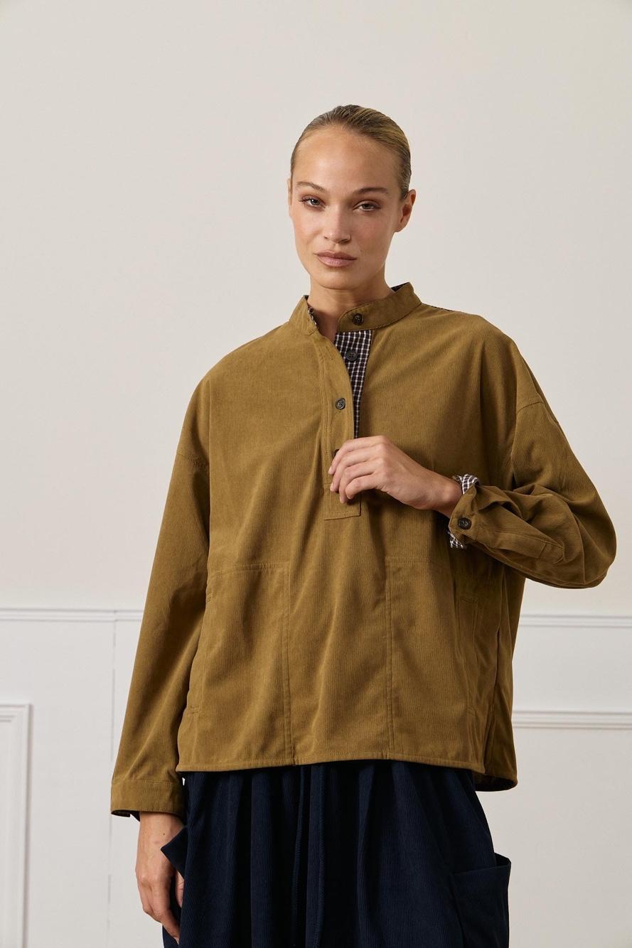 Bluzka Oversize Ze Stójką