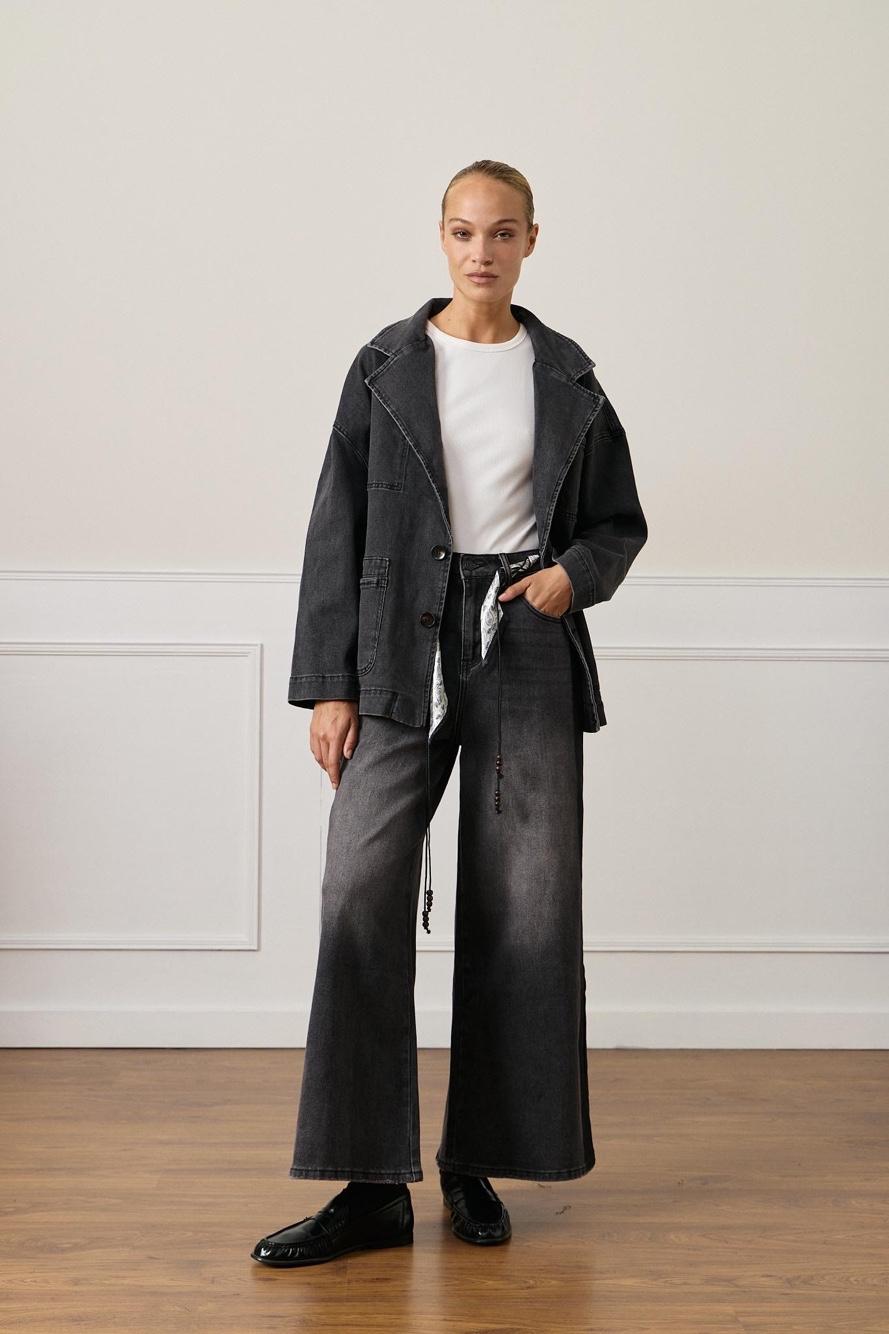 Kurtka Oversize Jeansowa Klasyczna