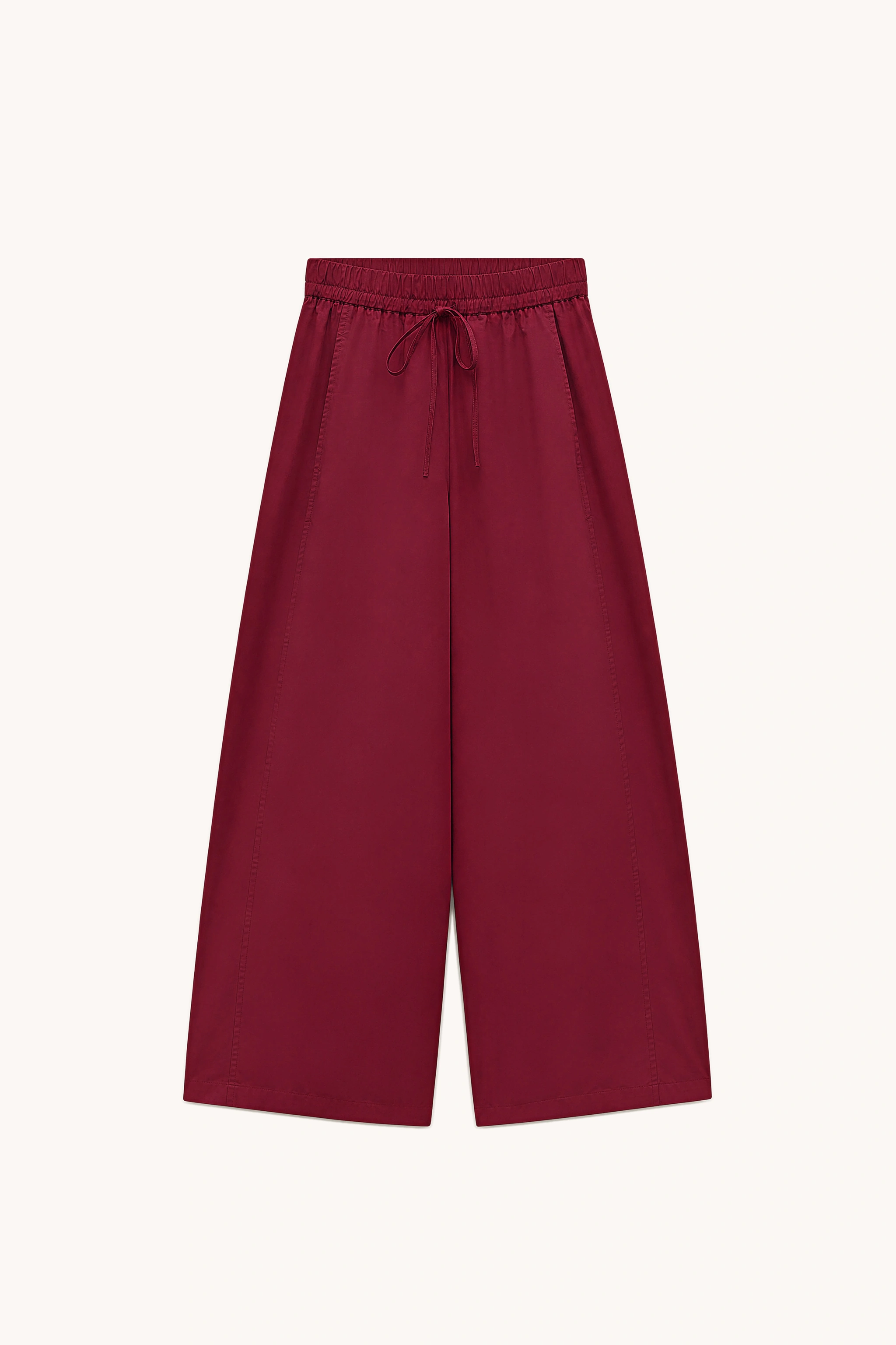 Spodnie Wide Leg z Troczkiem