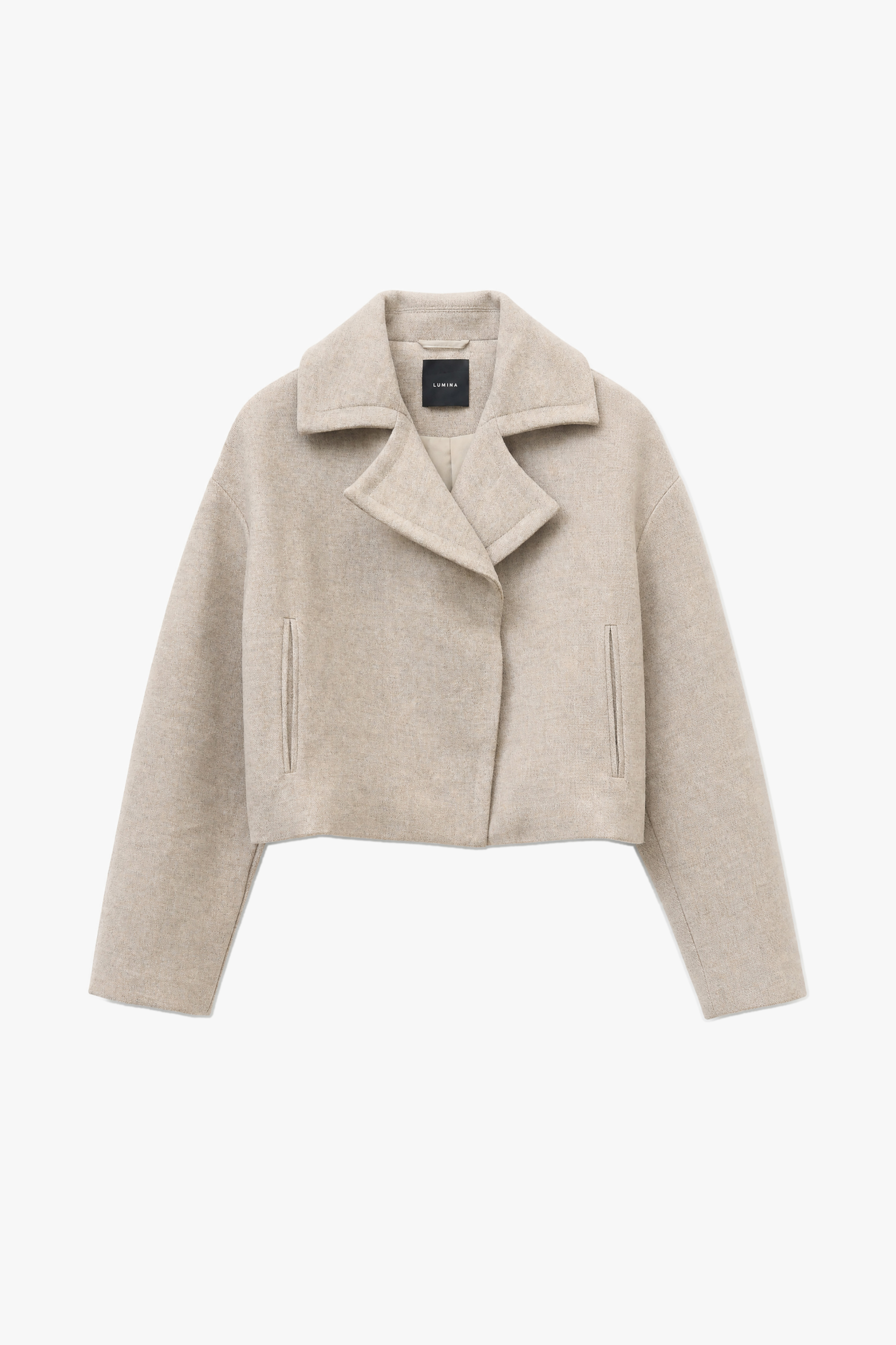 Kurtka Oversize Cropped z Kołnierzem