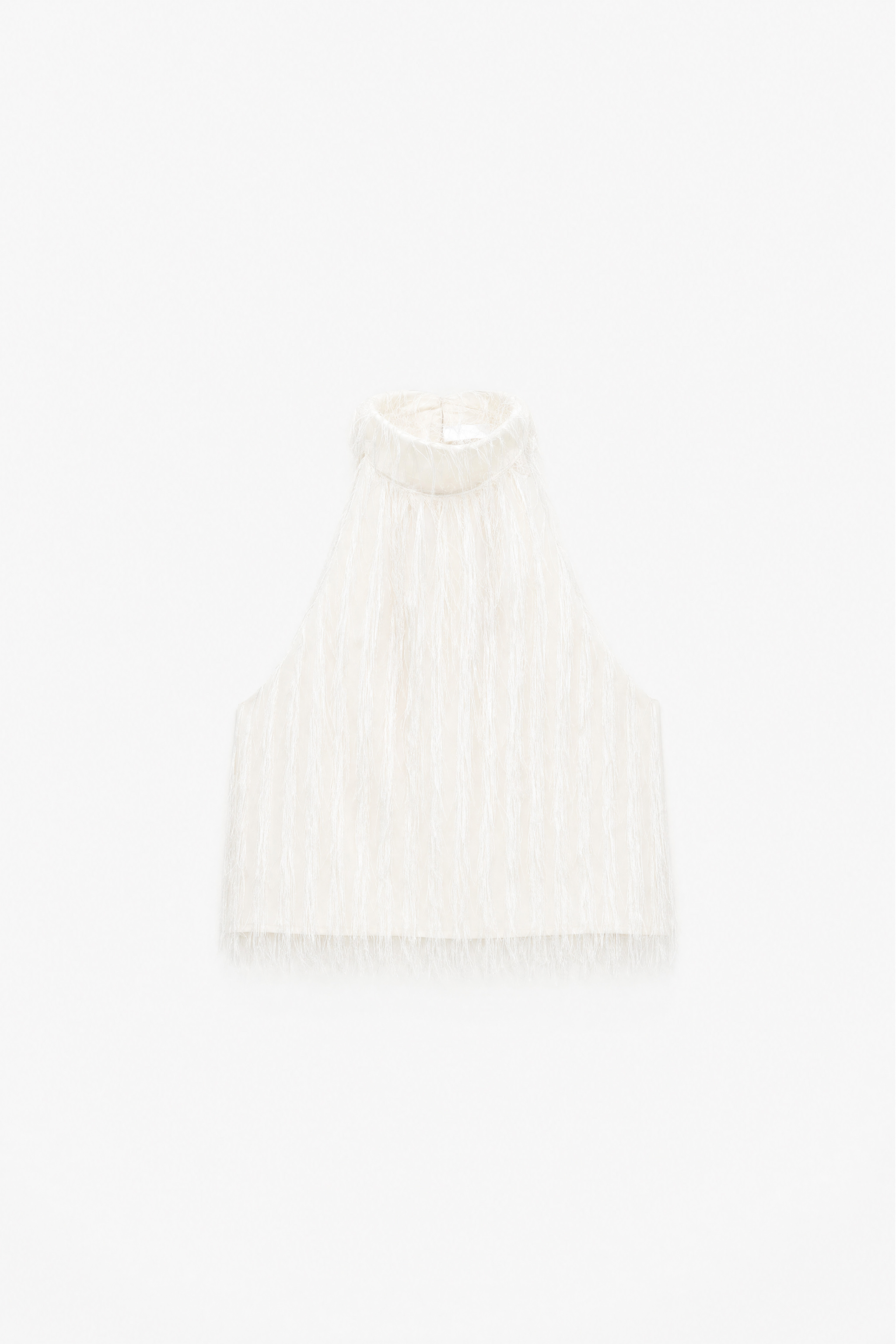 Top Halter Cropped z Frędzlami