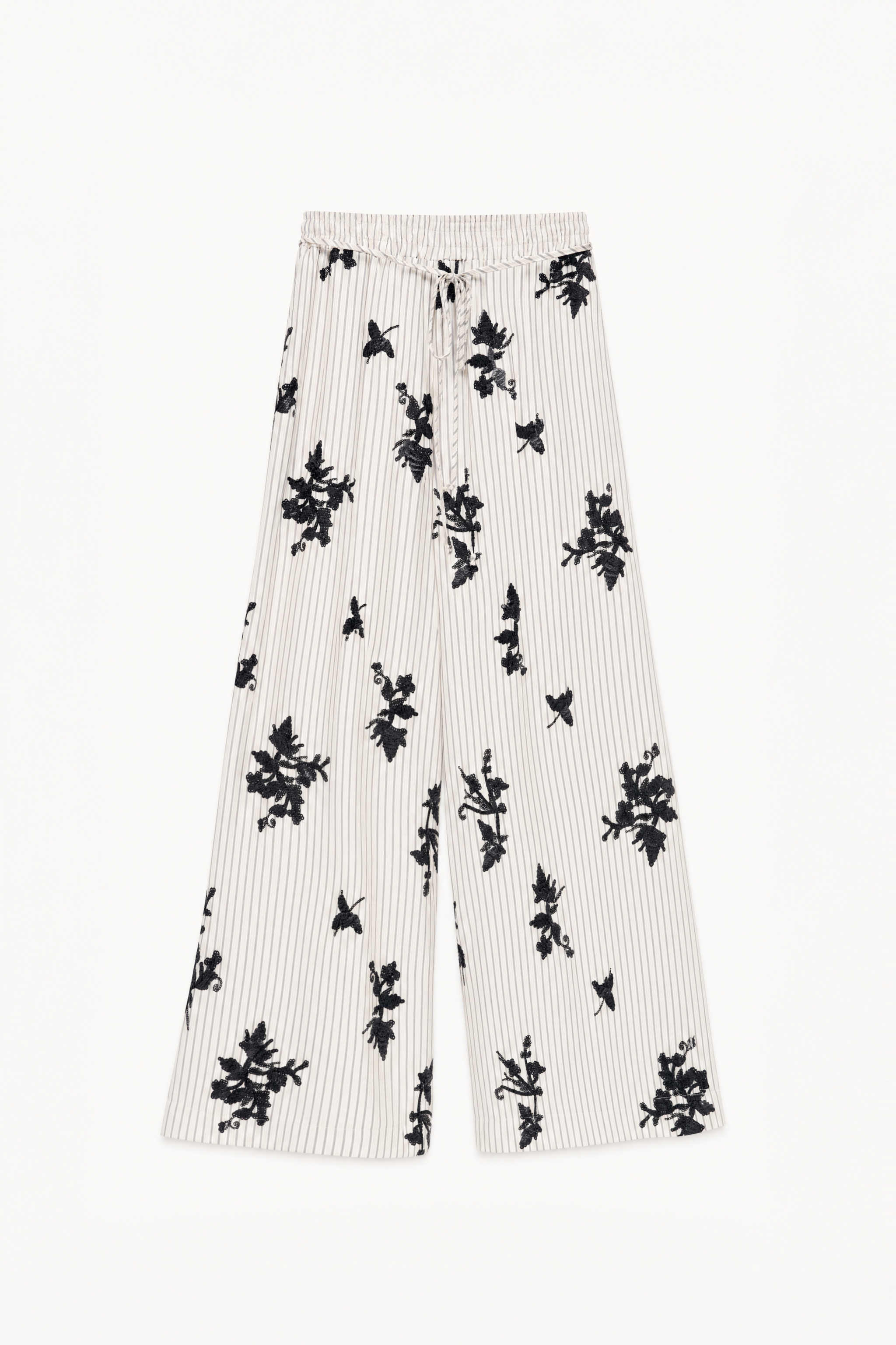Spodnie Wide Leg z Troczkiem