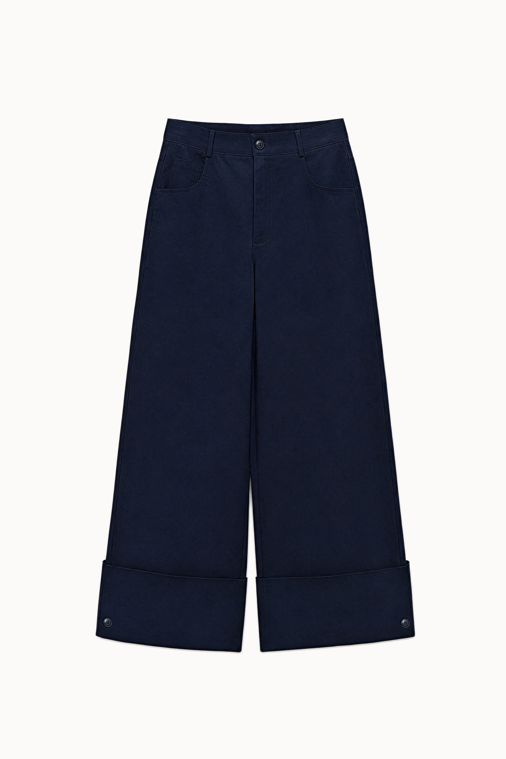 Spodnie Wide Leg z Mankietem