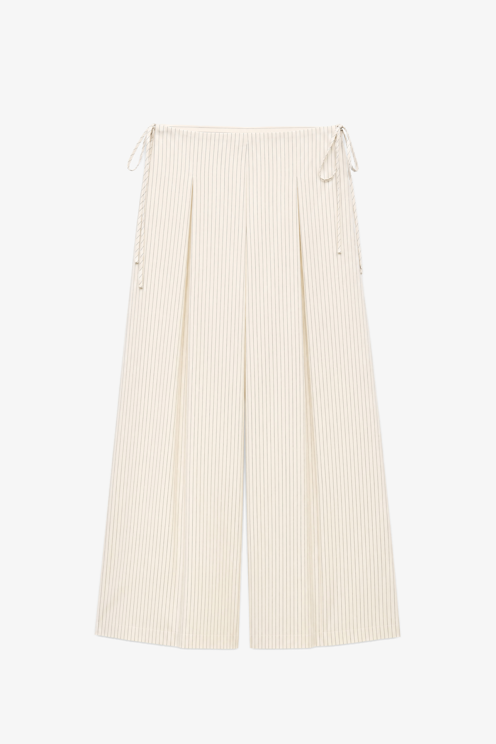 Spodnie Wide Leg z Zakładkami