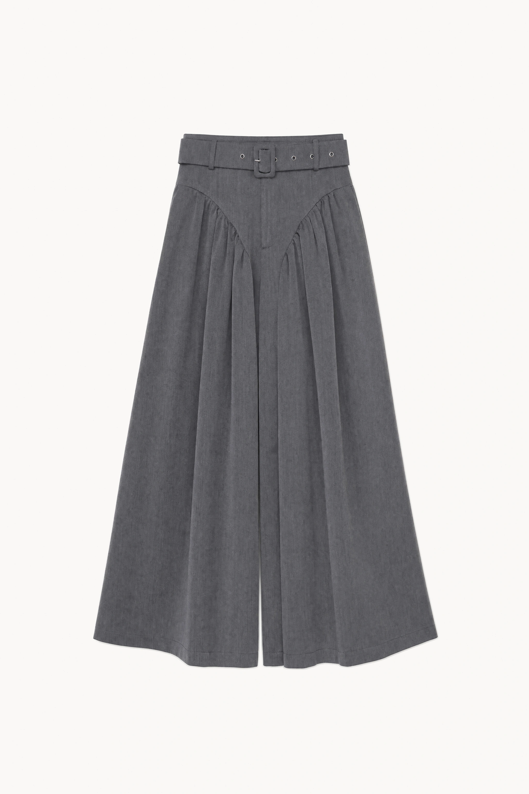 Spodnie culotte z paskiem