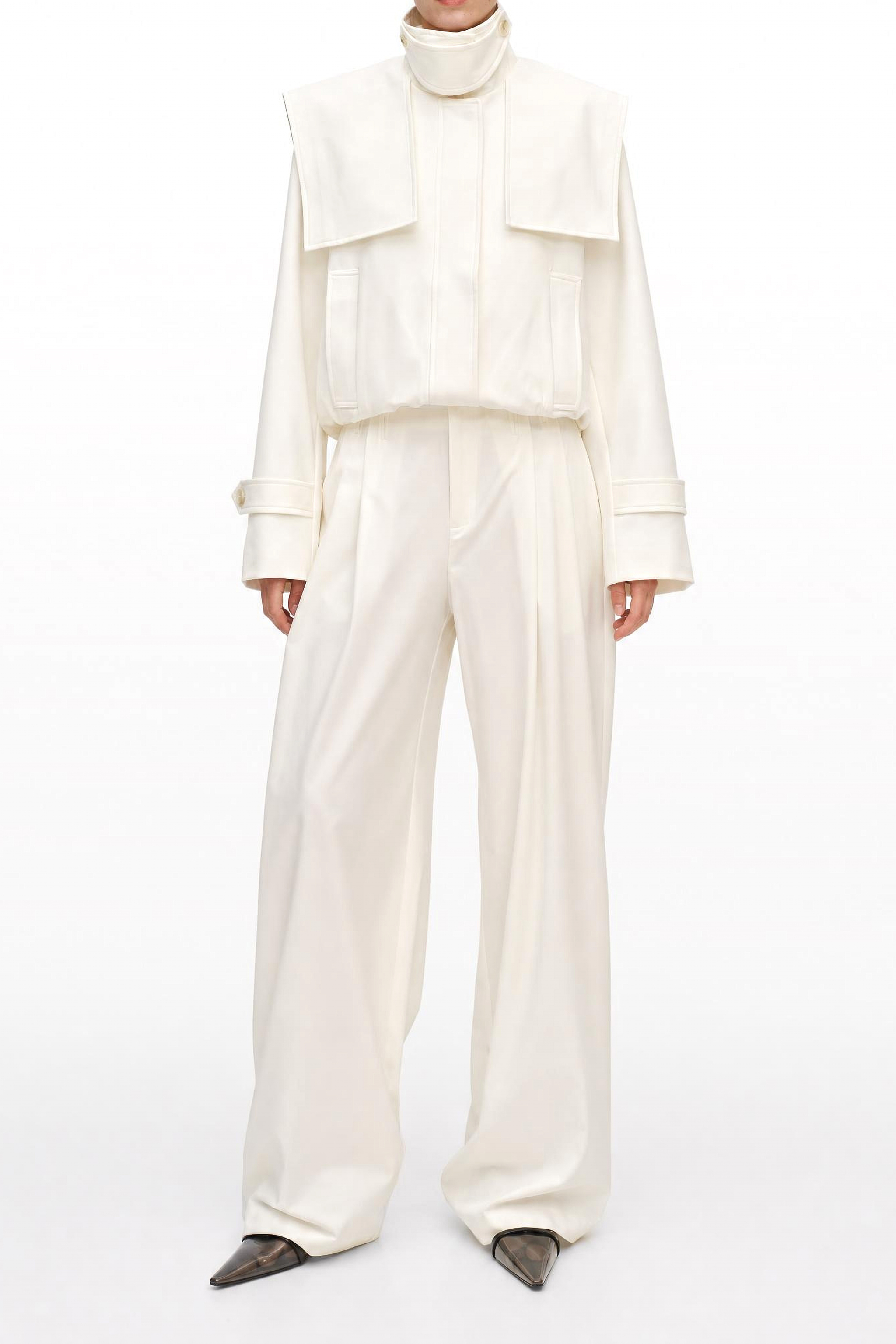 Kurtka Oversize Cropped z Kołnierzem