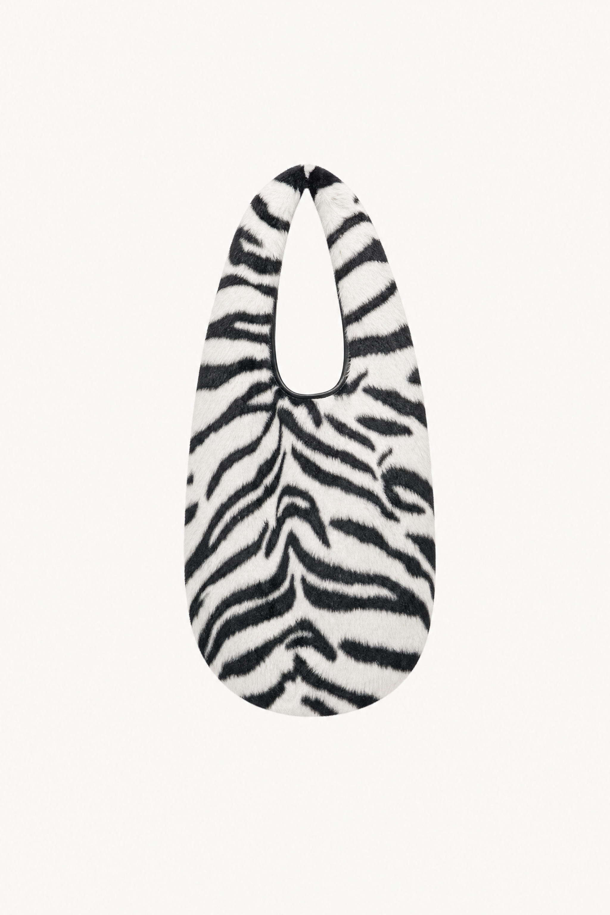 Torebka Hobo Futrzana Zebra