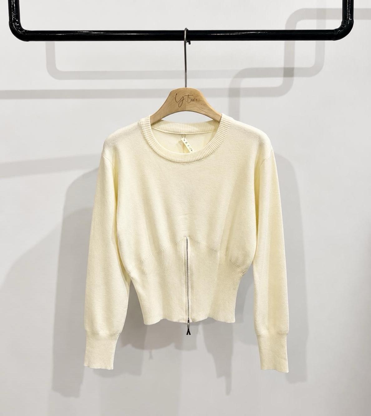 Sweter Dopasowany z Zamkiem