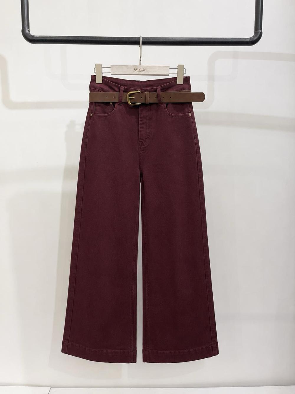 Spodnie Wide Leg Wysoki Stan