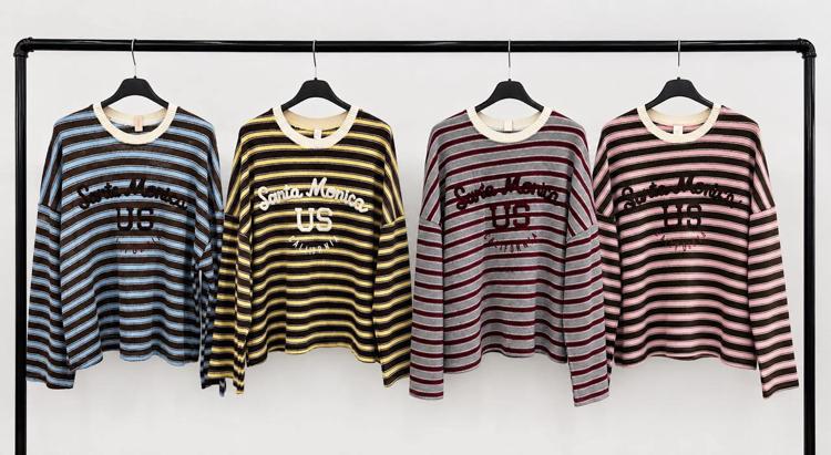 Sweter Luźny W Paski