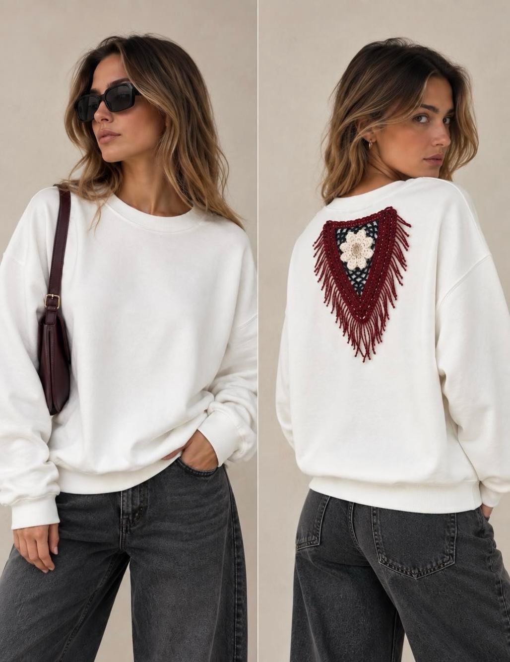 Bluza Oversize z Frędzlami