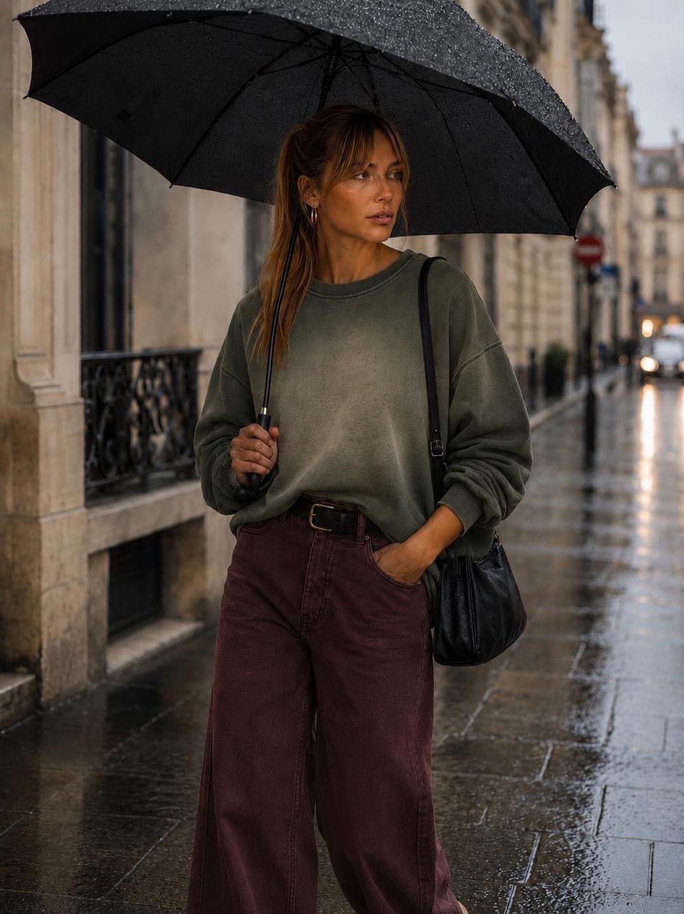 Bluza Oversize Okrągły Dekolt