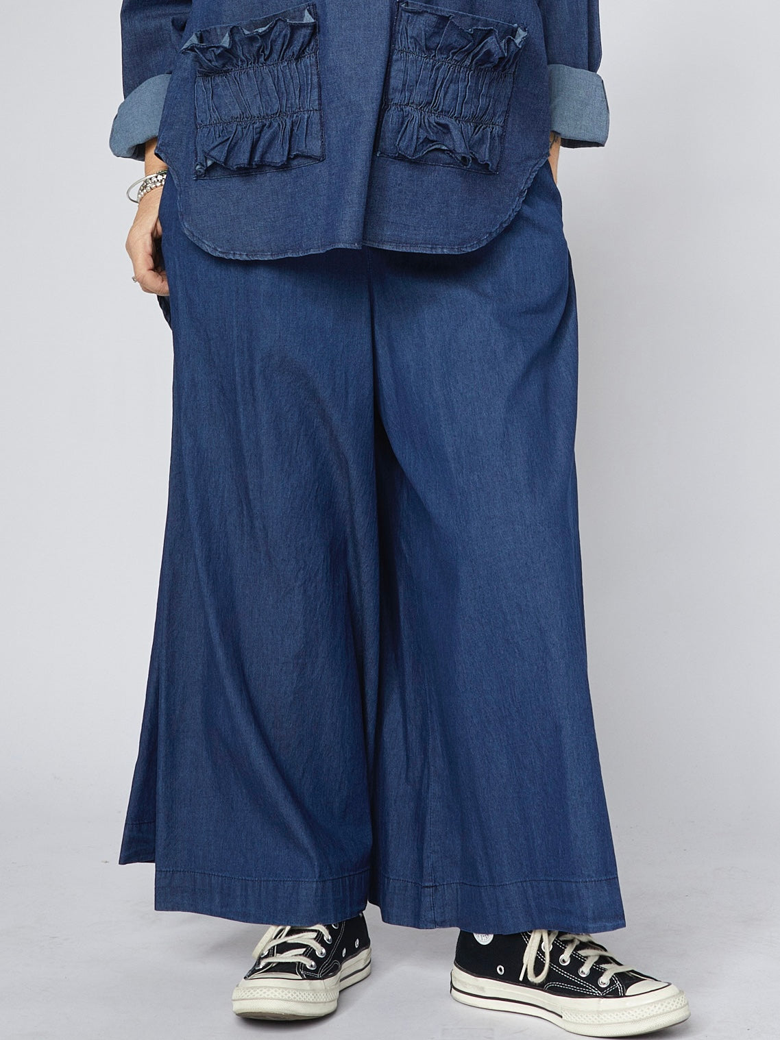 Spodnie Wide Leg High Waist